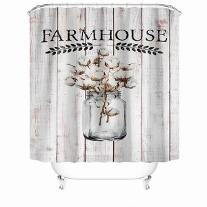 Farmhouse Shower Curtains for Bathroom Waterproof Fabric Bath Curtain Durable Soft Stylish Bathroom Decor 72x72 Inch - 1 of 1