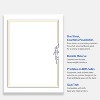 Avery 8.5" x 11" Cards, Gold & Navy Border with Florals, 10 ct - 3 of 4