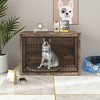 Akoasm Wooden Dog Crate Furniture With Double Doors Indoor - 3 of 4