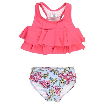 RuffleButts Baby Girls Flounce Bikini