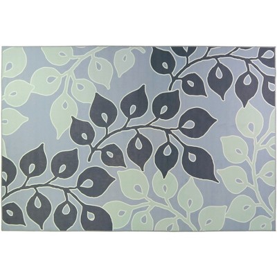 Homefires Serenity Garden Rectangle Rug – 5' x 7' Indoor Outdoor Floral Area Rug