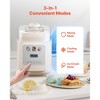 VEVOR Upright Automatic Ice Cream Maker with Built-in Compressor, 1 Quart No Pre-freezing Gelato Maker, 4 Modes Electric Sorbet-Maker, White - 3 of 4