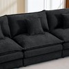 102'' Modular L-Shaped Sectional Sofa with Movable Ottoman, Chenille Upholstery, and DIY Combination - 3 of 4