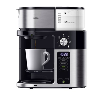 Braun MultiServe Plus 10-Cup Pod Free Drip Coffee Maker, 7 Brew Sizes / Hot &#38; Cold Brew, KF9250BK