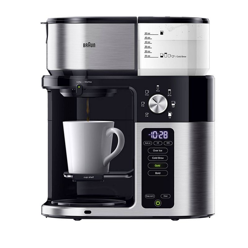 Braun MultiServe Plus 10-Cup Pod Free Drip Coffee Maker, 7 Brew Sizes / Hot &#38; Cold Brew, KF9250BK, 2 of 6