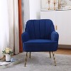 KTMBDW Modern Accent Chair with High Back and Mental Legs for Living Room, Bedroom - 2 of 4
