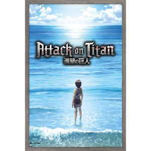 Trends International Attack on Titan: Season 3 - Ocean Framed Wall Poster Prints - 1 of 4