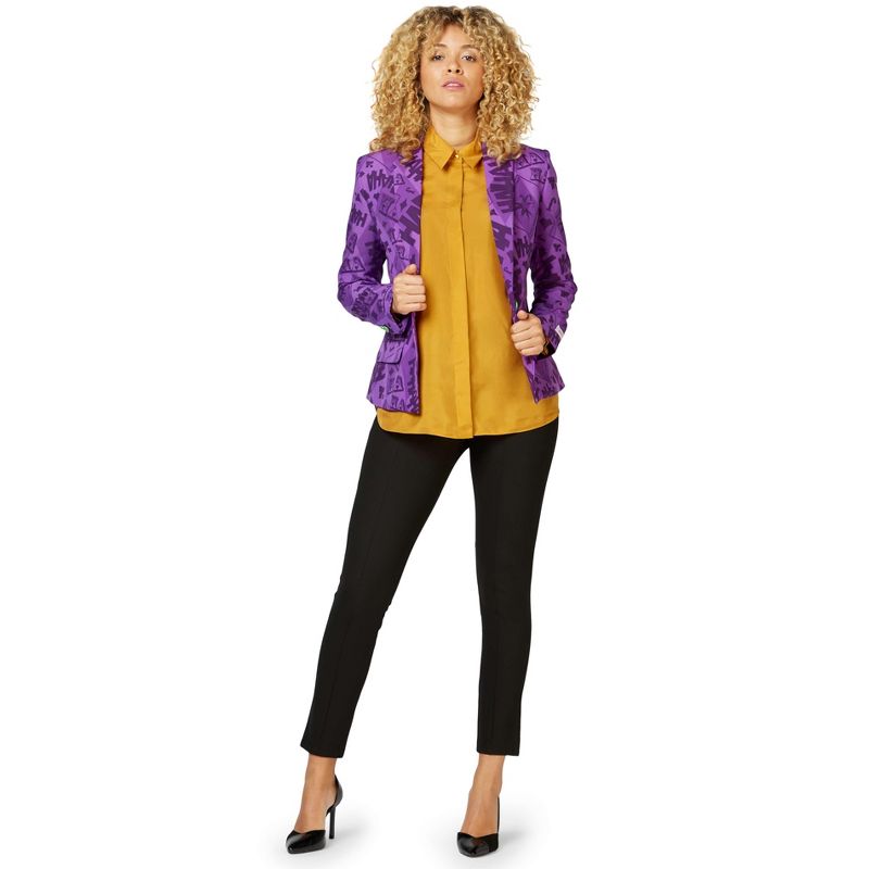 OppoSuits Women's Blazer - The Joker Costume - Purple, 3 of 6