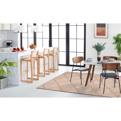 Montauk Beige 6' Square Handwoven Cotton Area Rug