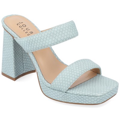 Journee Collection Womens Jaell Multi Strap Covered Block Heel Platform Sandals