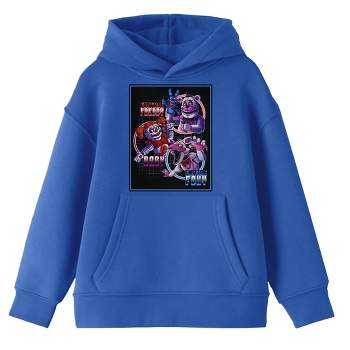 Bioworld Five Nights at Freddy's Fun Time Characters Youth Royal Blue Hoodie
