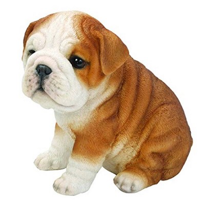6.5" Polyresin Bulldog Puppy Statue Brown/White - Hi-Line Gift