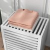 HOMCOM Bamboo Laundry Hamper with Lid, Laundry Basket with Removable Liner Bag, Dirty Clothes Hamper, 19.75 x 14.25 x 23.5 Inches, Coffee - 4 of 4