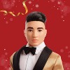 Barbie Signature 2025 Holiday Black Hair Ken Collectible Fashion Doll wearing Full Suit with Golden Jacket - 2 of 4