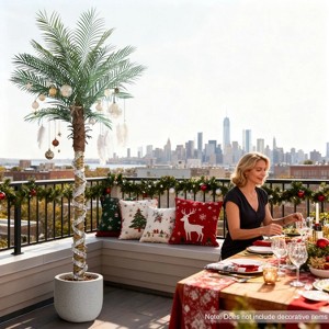 Vitalismo 7/8/9 ft Tall Artificial Palm Tree Realistic Faux Palm Plant Indoor Outdoor Tropical Decor Large Fake Palm Set of 1 - 1 of 4