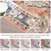 Vintage Floral Washable Rug, Low Pile Non-Slip Stain Resistant Distressed Soft Indoor Floor Carpet - 4 of 4