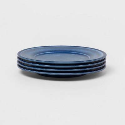 8.5" 4pk Melamine Lancashire Salad Plates Blue - Threshold™
