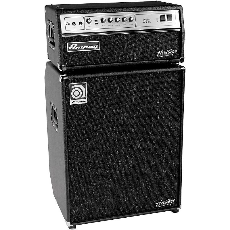 Ampeg Heritage SVT-CL 300W Tube Bass Amp Head with 4x10 500W Bass Speaker Cab, 2 of 4