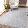 Area Rug Geometric Rug for Living Room Ultra Soft Fluffy Carpet Thick Plush Shaggy Rug - 2 of 4