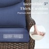 POCASSY Patio Swivel Chairs, Outdoor Wicker Swivel Glider Rocking Chairs with High Back and Thick Cushions for Porch Deck - 4 of 4