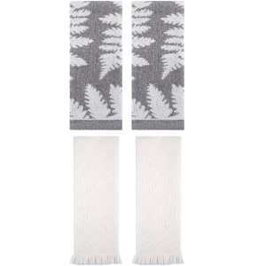 REGALWOVEN 4 Pcs Cotton Soft Absorbent Decorative Hand Towels for Bathroom Kitchen 13 x 29 Inch - 1 of 4