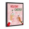 Stupell Industries Holiday Cheers Celebratory Cocktails Floating Frame Canvas Art - 2 of 4
