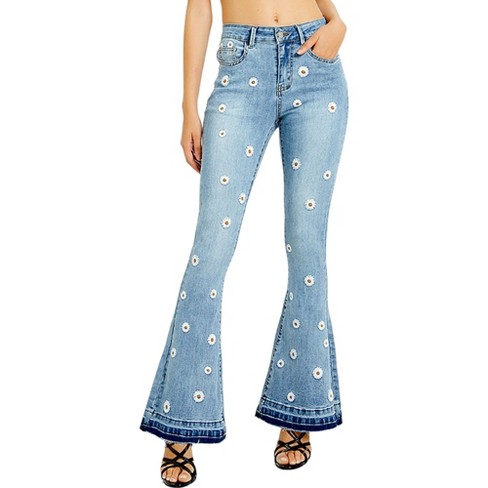 Bell bottom short jeans online