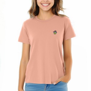 Dalix Sorcerer Frog Embroidered Cotton Relaxed Short Sleeve Tee T Shirt Womens - 1 of 4