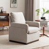 YOUNIKE 27.6” W Armchair Velvet Upholstered Single Sofa Makeup Vanity Chair Modern Living Room Accent Chair with Solid Wood Base - 3 of 4