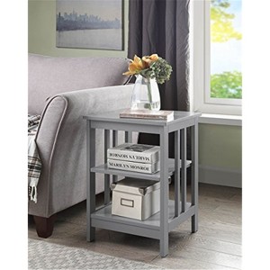 HomeStock Belmont End Table with Smooth Top and Two Open Shelves, Modern Accent Table for Coffee, Tablets, Collectibles, and Everyday Essentials - 1 of 4