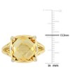 EVERLY JEWELRY | Yellow Silver 7 ct TGW Citrine and White Topaz Split Shank Ring - 3 of 4