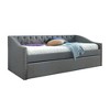 Twin Size Upholstered Daybed with Trundle for Bedroom - 4 of 4