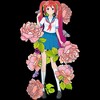 Junior's Lost Gods Floral Anime Girl Oversized T-Shirt - 2 of 2