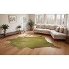 HomeRoots 6' X 7' Lime Green Cowhide Hand Knotted Area Rug - 2 of 4