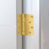 Brixwell 56-261SBRS Plain Bearing Butt Hinge Radius Corners Non Rising Removable Pin Type 3-1/2" Height 3-1/2" Width Satin Brass Finish Pair - 3 of 4
