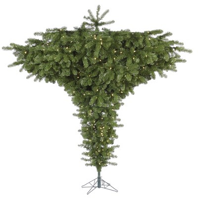 Vickerman Green Upside Down Artificial Unique Tree