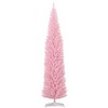 HOMCOM 8 FT Unlit Artificial Christmas Tree Slim Noble Fir with Realistic Branches and 618 Tips, Pink - 4 of 4