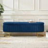Bernardo Modern Tufted Storage Bench with Metal Legs|ARTFUL LIVING DESIGN - 3 of 4