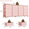 63" Dresser w/14 Fabric Drawers, Wide Dresser TV Stand w/ Built-in USB Ports, Multi-Functional Storage Unit - 2 of 4