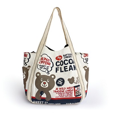 Slickblue Printed Cotton Canvas Tote with Magnetic Closure, Carry-All Bag, Multiple Design Options
