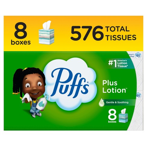 Puffs Plus Lotion Soft Facial Tissues, 3 / 96 ct - Ralphs