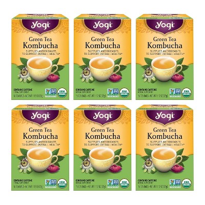 Yogi Tea - Green Tea Kombucha 6 Pack - 96 Organic Green Tea Bags