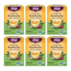 Yogi Tea - Green Tea Kombucha 6 Pack - 96 Organic Green Tea Bags - 1 of 3