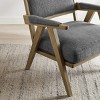 Art Leon Elegant Modern Upholstered Accent Chair with Rubberwood Frame - 4 of 4