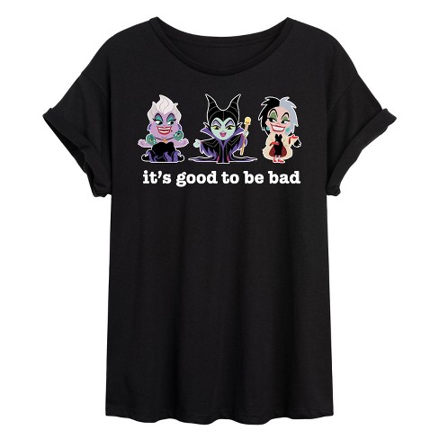 Women's - Disney Villains - Villian Symbols Oversized Graphic T-Shirt - image 1 of 4