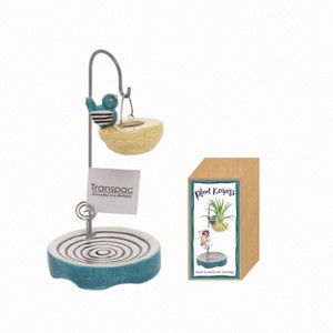 Transpac Dolomite 8 in. Multicolor Spring Hanging Bird And Nest Plant Keeper/Photo Holder - 1 of 2