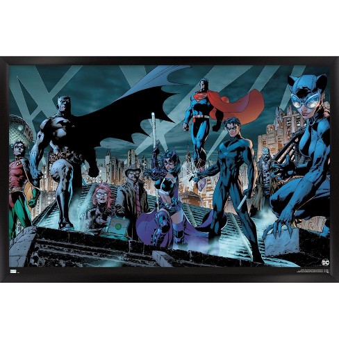 Trends International Dc Comics Batman - Skyline Framed Wall Poster Prints  Black Framed Version 22.375 X 34 : Target