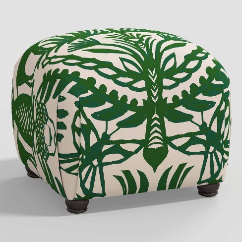 Skyline Furniture Poppy Ottoman Eulalia Green