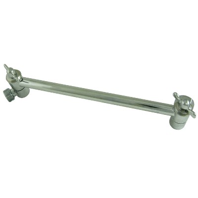 High-Low Adjustable 10" Shower Arm Chrome - Kingston Brass: Brass Construction, 1-Year Warranty