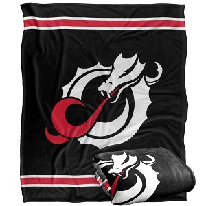 Minnesota State University Moorhead Primary Logo Stripes Silky 50x60 Blanket, 1 Sided - 1 of 4